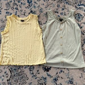 art class Yellow and Green Tank Tops